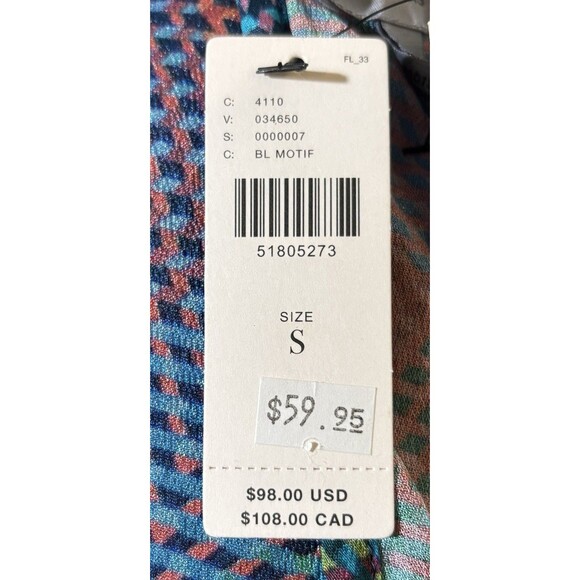 Anthropologie Conditions Apply Size Small Prismatic Geometric Sleeveless Blouse - Picture 7 of 11